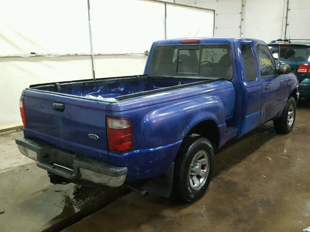 1FTYR44U33PB78865 - 2003 FORD RANGER SUP BLUE photo 4