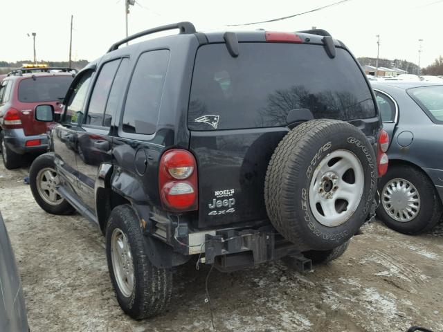 1J4GL48K67W696061 - 2007 JEEP LIBERTY SP BLACK photo 3