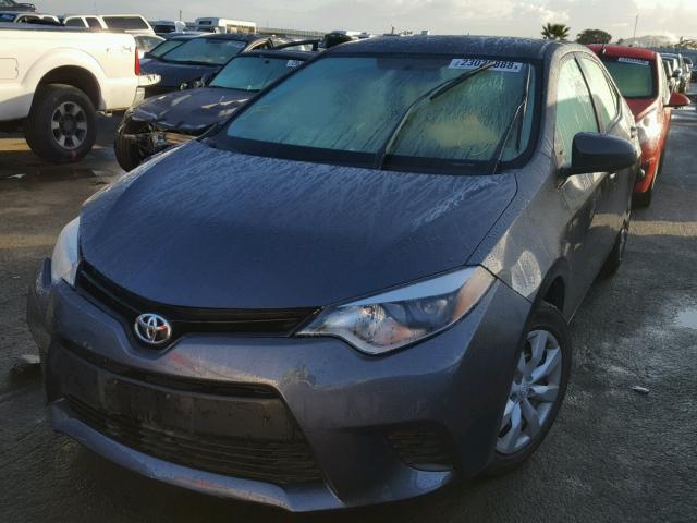 5YFBURHE3EP162719 - 2014 TOYOTA COROLLA L GRAY photo 2