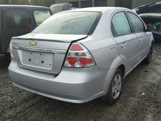 KL1TD5DE1BB181774 - 2011 CHEVROLET AVEO LS SILVER photo 4