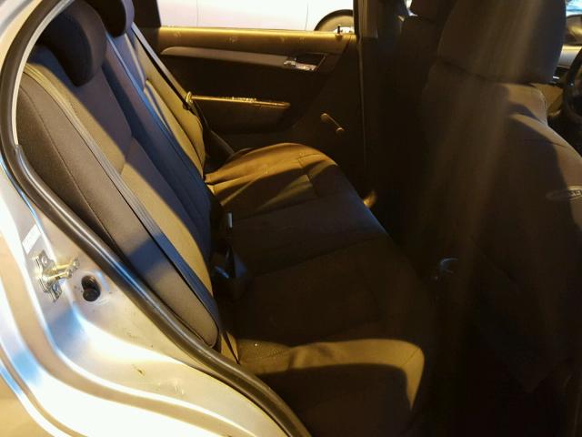 KL1TD5DE1BB181774 - 2011 CHEVROLET AVEO LS SILVER photo 6