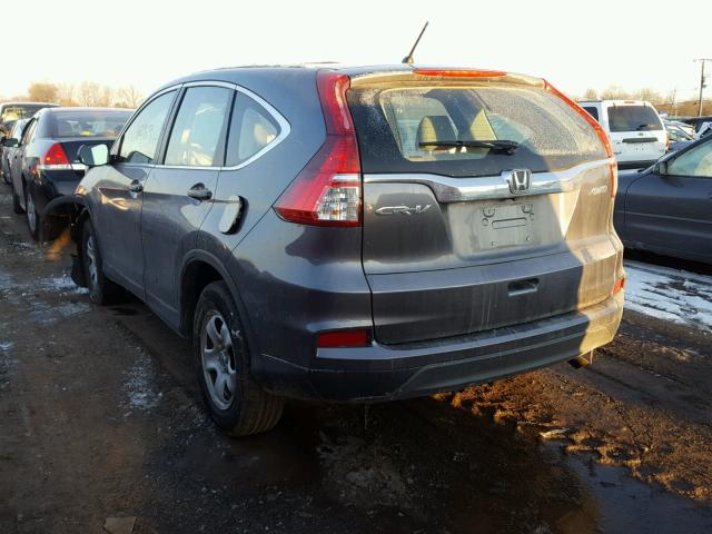 2HKRM4H37GH626627 - 2016 HONDA CR-V LX GRAY photo 3