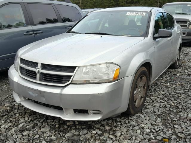 1B3CC4FB6AN106625 - 2010 DODGE AVENGER SX SILVER photo 2