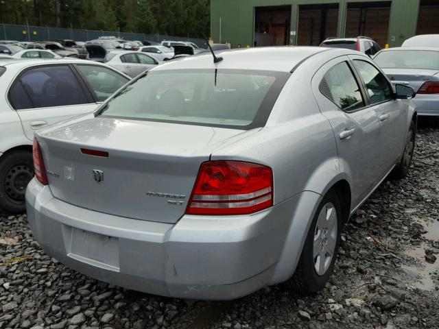 1B3CC4FB6AN106625 - 2010 DODGE AVENGER SX SILVER photo 4