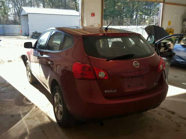 JN8AS58V59W166430 - 2009 NISSAN ROGUE S BURGUNDY photo 3