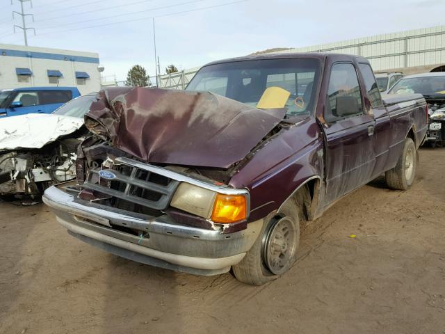 1FTCR14A3PPB35938 - 1993 FORD RANGER SUP MAROON photo 2