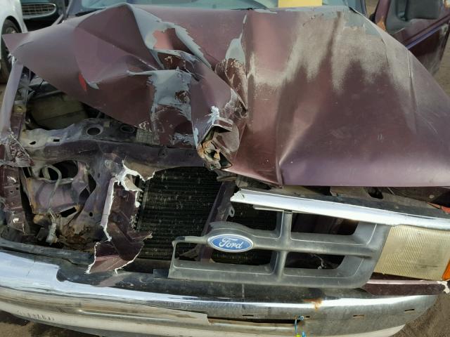 1FTCR14A3PPB35938 - 1993 FORD RANGER SUP MAROON photo 7