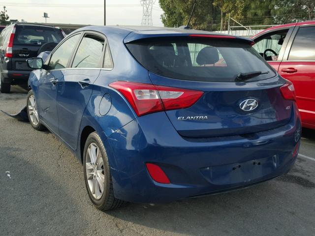 KMHD35LH1EU229502 - 2014 HYUNDAI ELANTRA GT BLUE photo 3