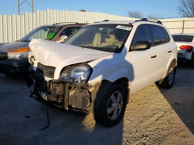 KM8JM12B27U558511 - 2007 HYUNDAI TUCSON GLS WHITE photo 2