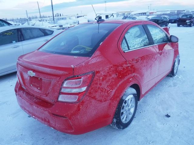 1G1JD5SH1H4145182 - 2017 CHEVROLET SONIC LT RED photo 4