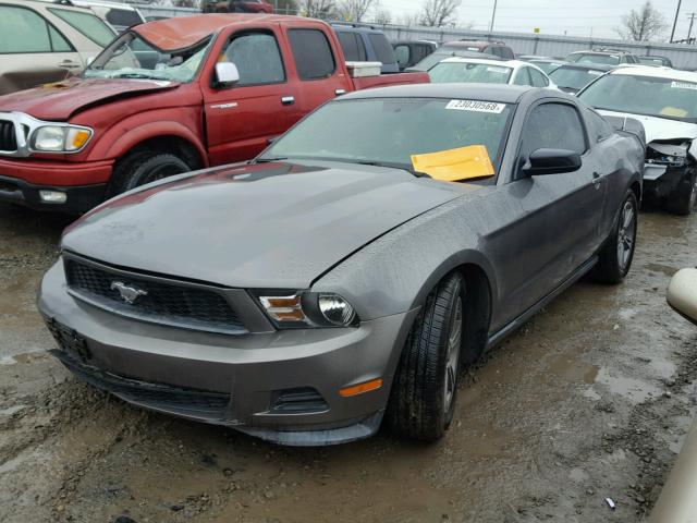 1ZVBP8AM7B5166409 - 2011 FORD MUSTANG GRAY photo 2