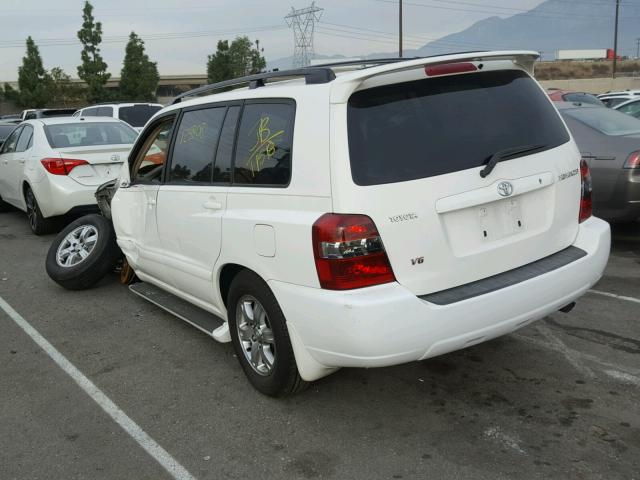 JTEDP21A140015530 - 2004 TOYOTA HIGHLANDER WHITE photo 3