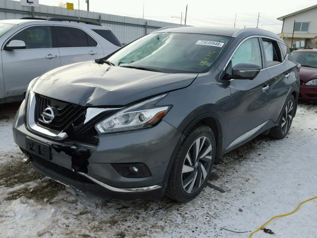 5N1AZ2MH3FN258705 - 2015 NISSAN MURANO S GRAY photo 2