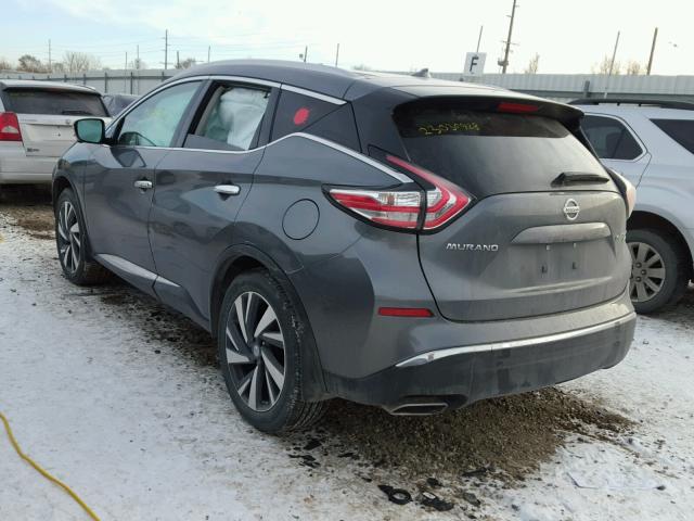 5N1AZ2MH3FN258705 - 2015 NISSAN MURANO S GRAY photo 3