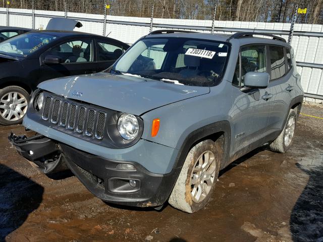 ZACCJABB0HPG06726 - 2017 JEEP RENEGADE L BLUE photo 2