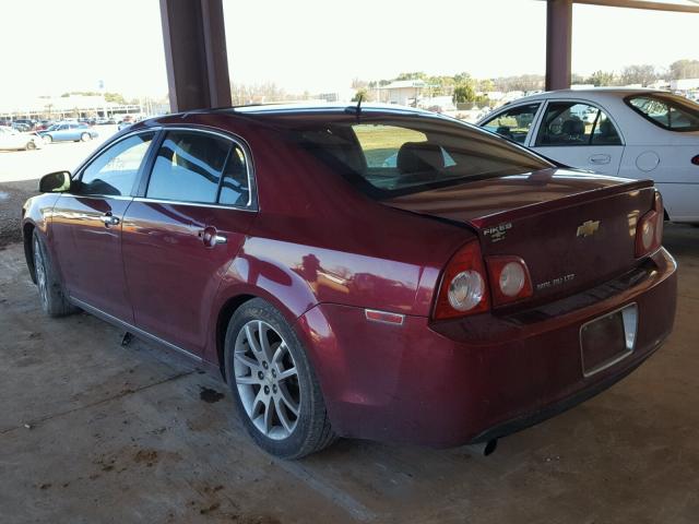 1G1ZE5EB5AF119136 - 2010 CHEVROLET MALIBU LTZ MAROON photo 3