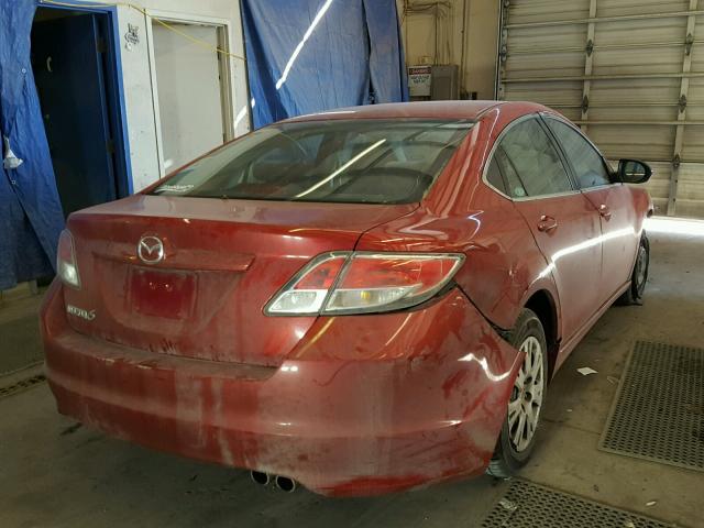 1YVHZ8BH7A5M32304 - 2010 MAZDA 6 I MAROON photo 4