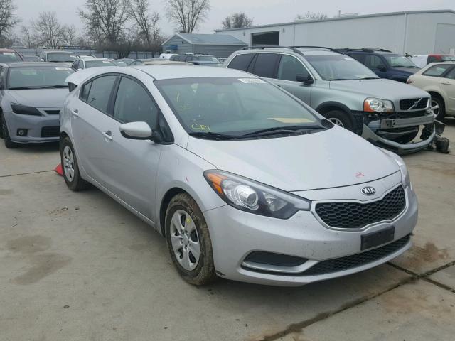 KNAFK4A67G5501475 - 2016 KIA FORTE LX SILVER photo 1