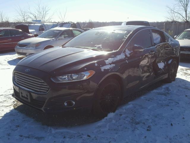 3FA6P0HD8ER101720 - 2014 FORD FUSION SE BLACK photo 2