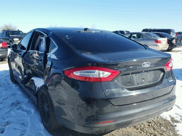 3FA6P0HD8ER101720 - 2014 FORD FUSION SE BLACK photo 3