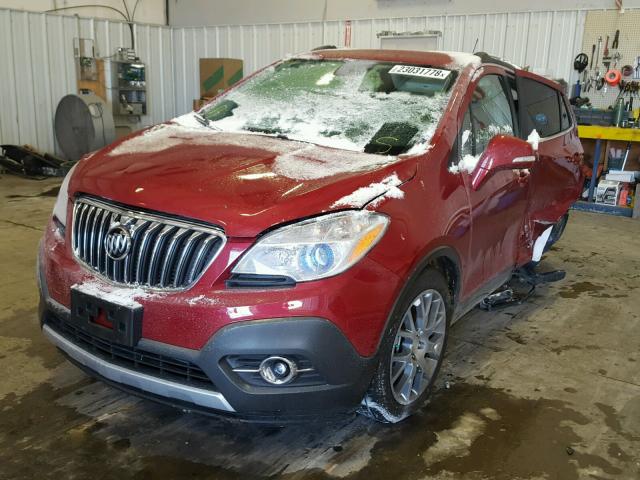 KL4CJ1SM4GB666836 - 2016 BUICK ENCORE SPO RED photo 2