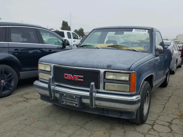 1GTDC14Z8NZ535717 - 1992 GMC SIERRA C15 BLUE photo 2