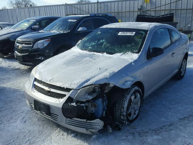 1G1AK15F177180598 - 2007 CHEVROLET COBALT LS SILVER photo 2