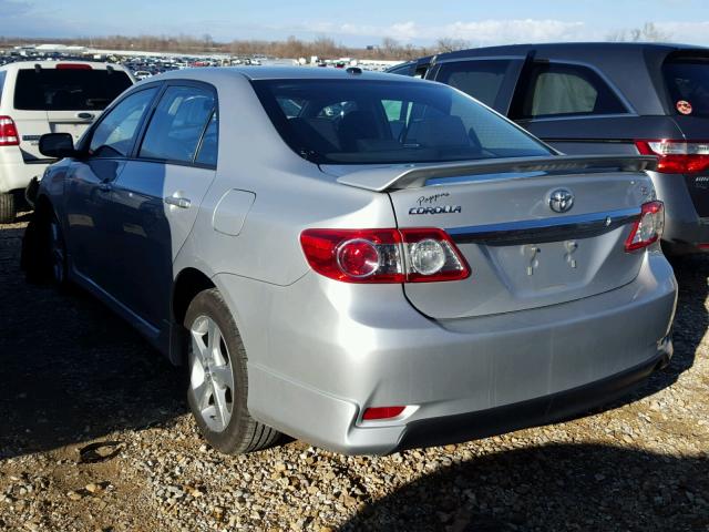 5YFBU4EE6CP011541 - 2012 TOYOTA COROLLA BA SILVER photo 3