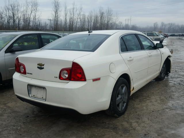 1G1ZG57B48F168345 - 2008 CHEVROLET MALIBU LS WHITE photo 4