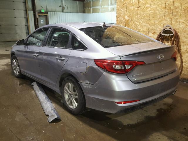 5NPE24AF0HH574607 - 2017 HYUNDAI SONATA SE GRAY photo 3