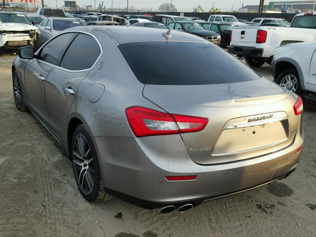 ZAM57XSA5F1145176 - 2015 MASERATI GHIBLI GRAY photo 3