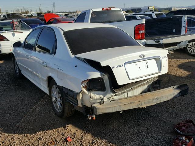 KMHWF35H65A127759 - 2005 HYUNDAI SONATA GLS WHITE photo 3