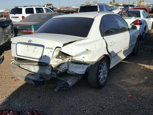 KMHWF35H65A127759 - 2005 HYUNDAI SONATA GLS WHITE photo 4