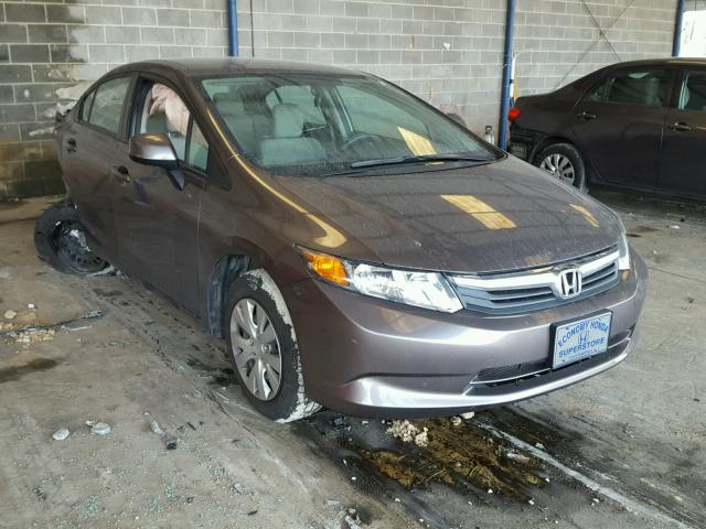 2HGFB2F54CH576100 - 2012 HONDA CIVIC LX GRAY photo 1