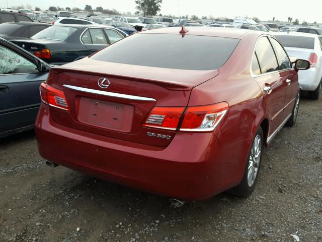 JTHBK1EG2C2478989 - 2012 LEXUS ES 350 RED photo 4