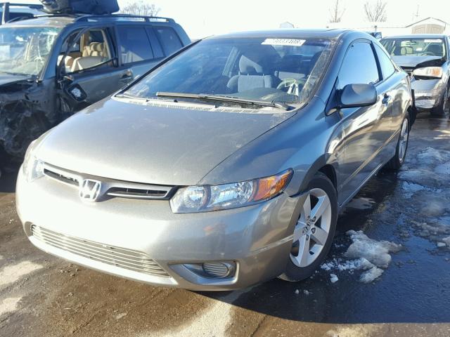 2HGFG12887H556613 - 2007 HONDA CIVIC EX GRAY photo 2