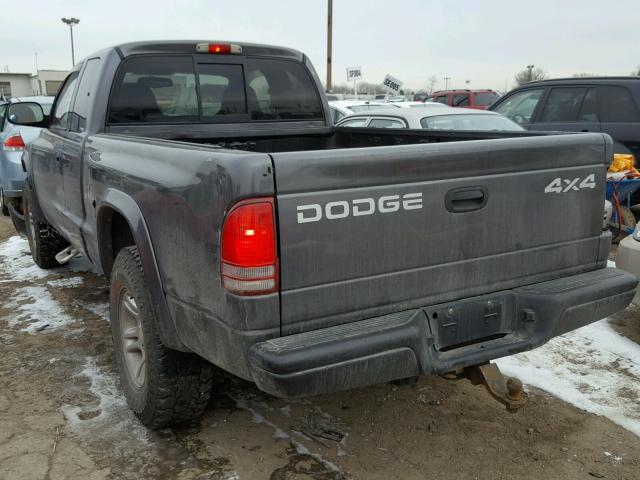 1B7GG32N62S675556 - 2002 DODGE DAKOTA SPO BLACK photo 3