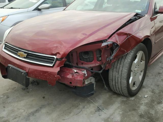 2G1WV58KX81361369 - 2008 CHEVROLET IMPALA 50T MAROON photo 9