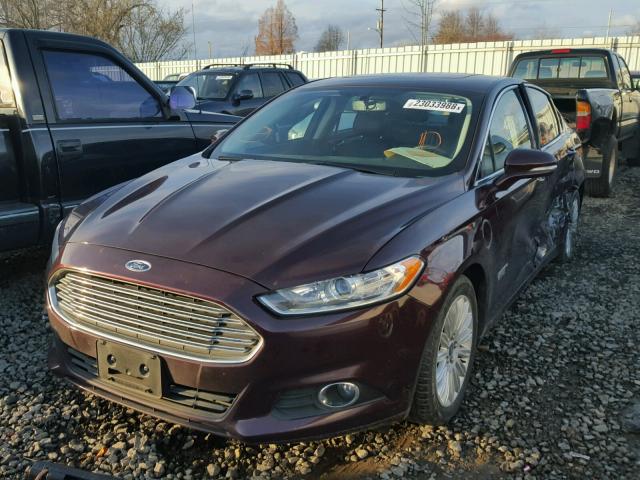 3FA6P0PU6DR235626 - 2013 FORD FUSION SE BURGUNDY photo 2