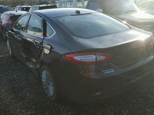 3FA6P0PU6DR235626 - 2013 FORD FUSION SE BURGUNDY photo 3