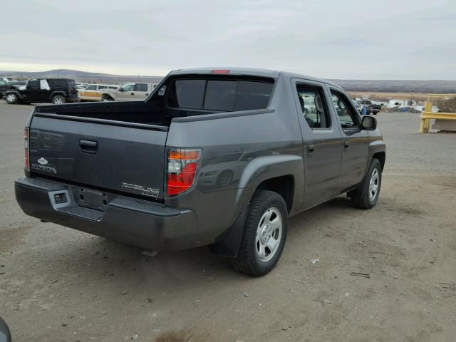 2HJYK162X8H500472 - 2008 HONDA RIDGELINE CHARCOAL photo 4