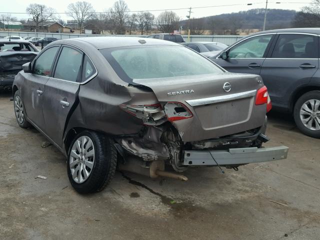 3N1AB7AP2GL637247 - 2016 NISSAN SENTRA S GRAY photo 3