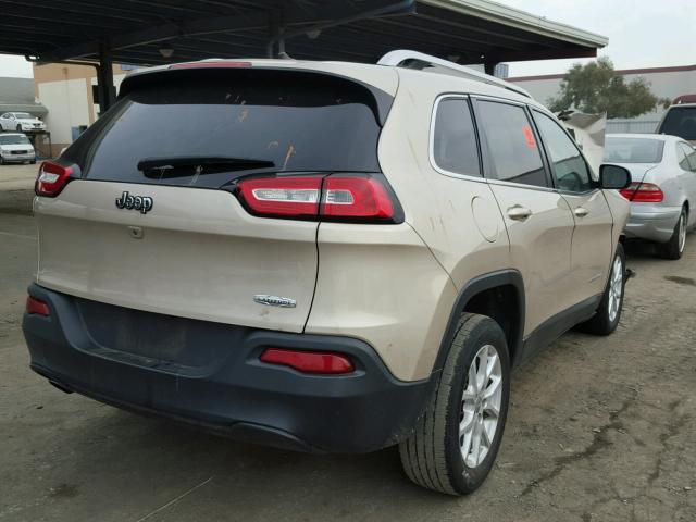 1C4PJLCB3FW627811 - 2015 JEEP CHEROKEE L TAN photo 4