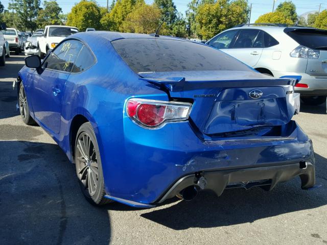 JF1ZCAC11E9600754 - 2014 SUBARU BRZ 2.0 LI BLUE photo 3