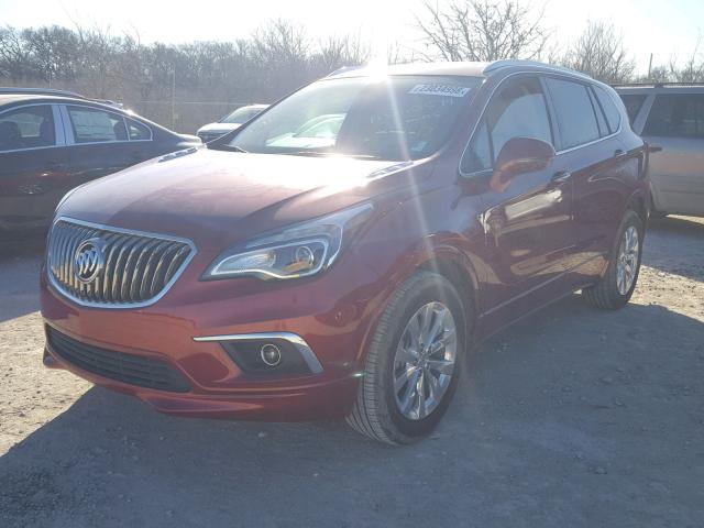 LRBFXBSA2HD110574 - 2017 BUICK ENVISION E RED photo 2