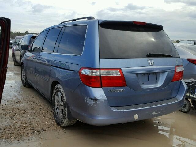 5FNRL38626B124970 - 2006 HONDA ODYSSEY EX BLUE photo 3