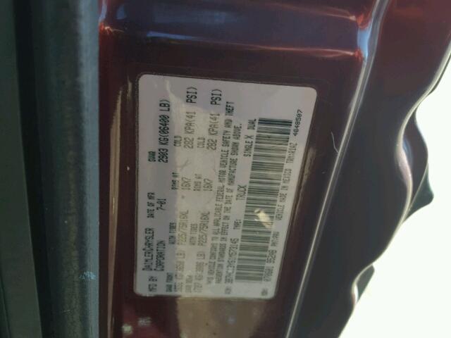 3B7HC13Y61M573145 - 2001 DODGE RAM 1500 MAROON photo 10