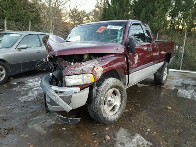 3B7HC13Y61M573145 - 2001 DODGE RAM 1500 MAROON photo 2