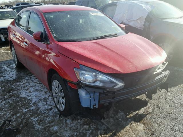 3N1AB7AP8HL676216 - 2017 NISSAN SENTRA S RED photo 1