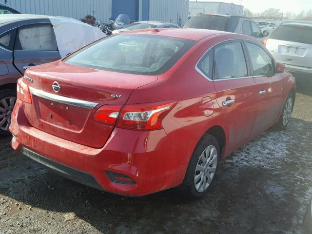 3N1AB7AP8HL676216 - 2017 NISSAN SENTRA S RED photo 4